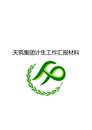 某集团计生工作汇报材料文书