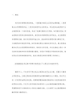 某集团资金管理项目解决方案