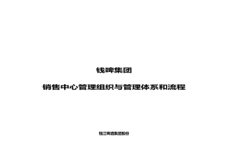 某集团销售中心管理组织与管理体系和流程图