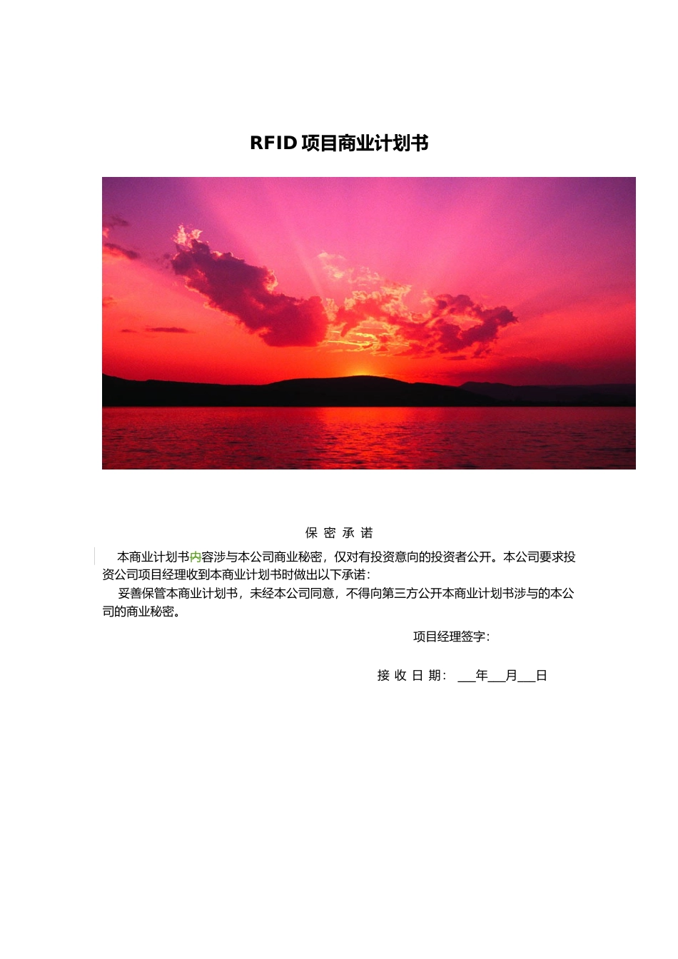 某项目商业实施计划指导书_第1页