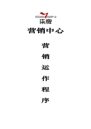 柒牌营销中心运作程序分析报告文案