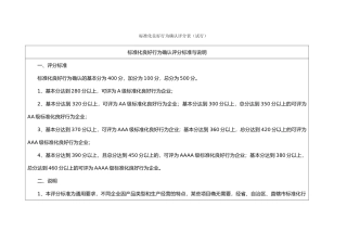 标准化良好行为评分表