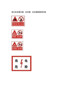 标识牌尺寸要求内容