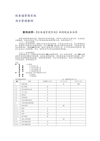 校务通管理系统项目管理案例