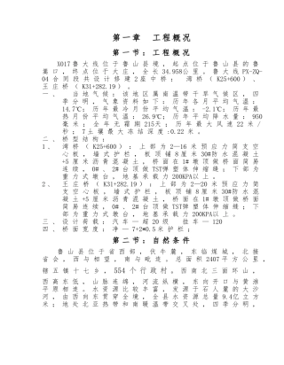 桥梁工程施工设计方案例子