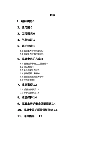 桥梁混凝土养护方案修改版