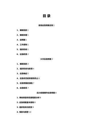 梁场应急救援预案