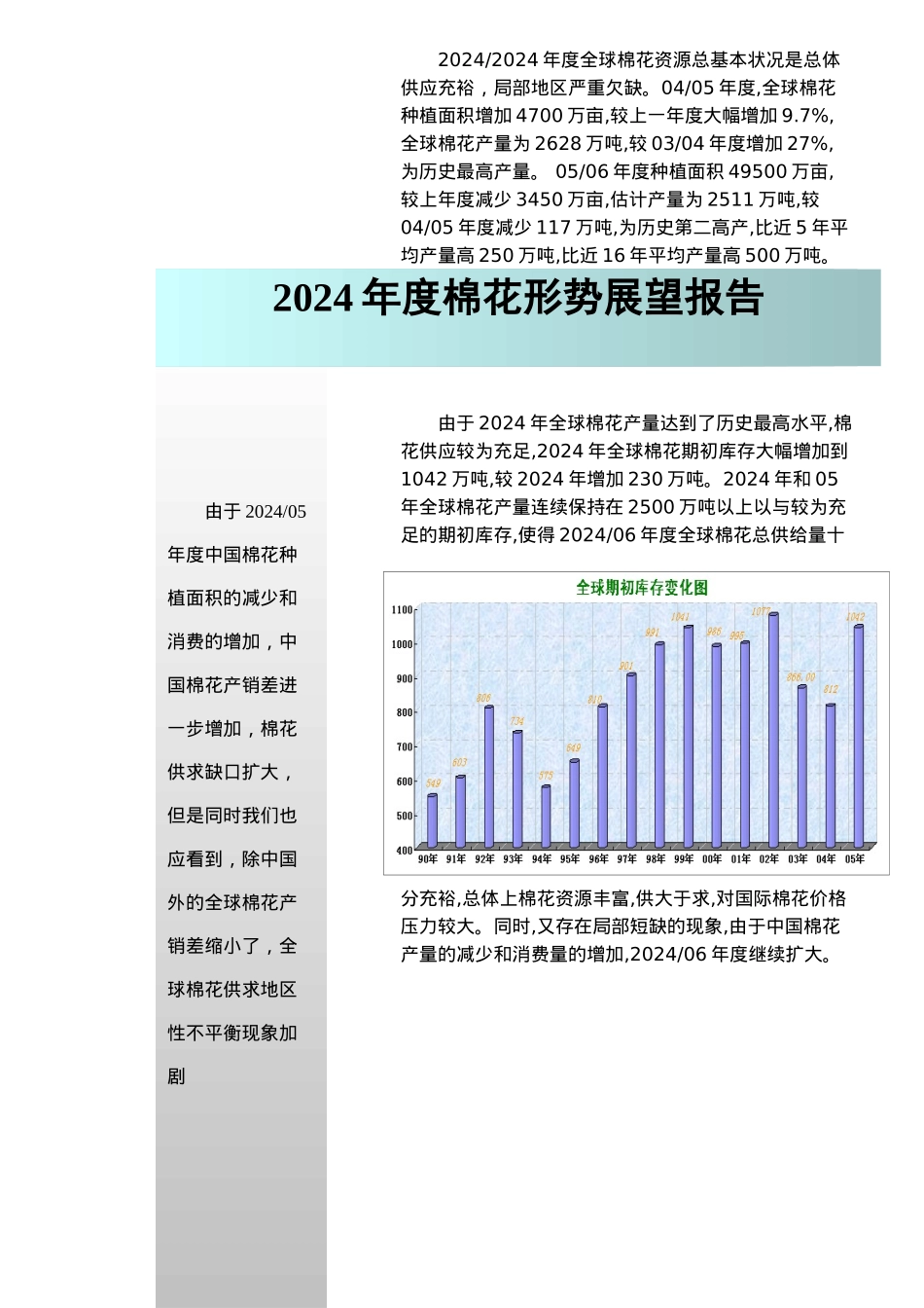 棉花形势展望报告_第2页