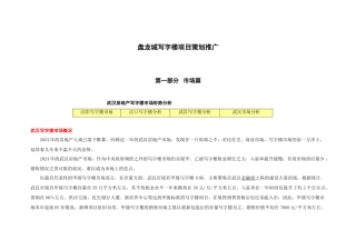 武汉盘龙城写字楼项目策划推广