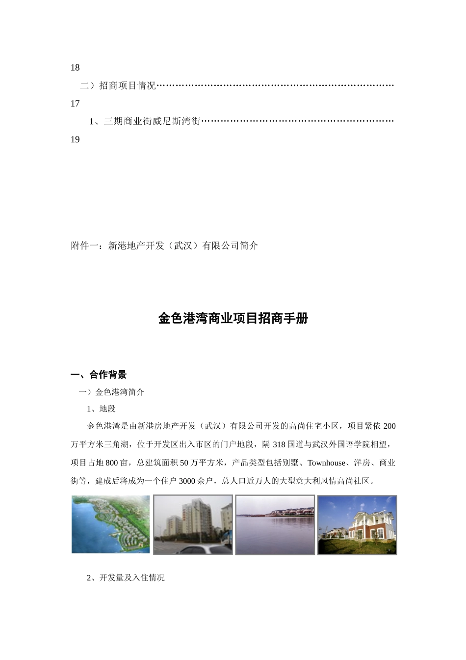 武汉金色港湾三期商业街招商手册_第3页