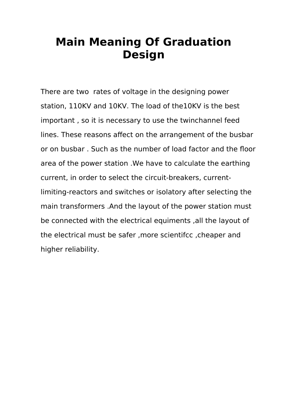 毕业论文_110KV降压变电所电气部分_第2页