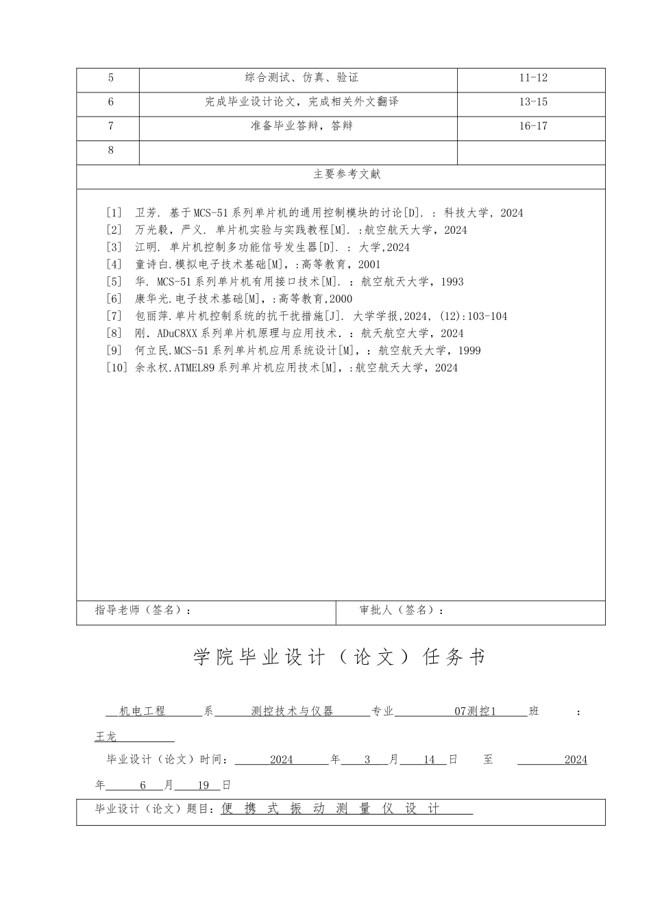 毕业论文任务书数字化语音存储与回放系统设计说明_第3页