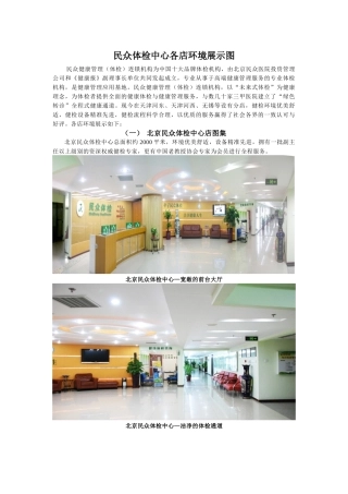 民众体检中心各店环境展示图