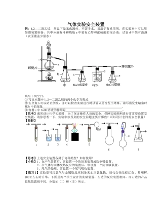气体安全装置-气体实验安全装置