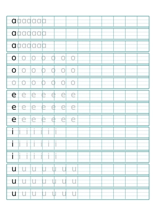 汉语拼音字母描红