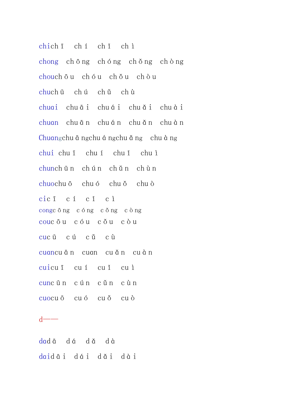 汉语拼音音节表带声调音节资料全_第3页