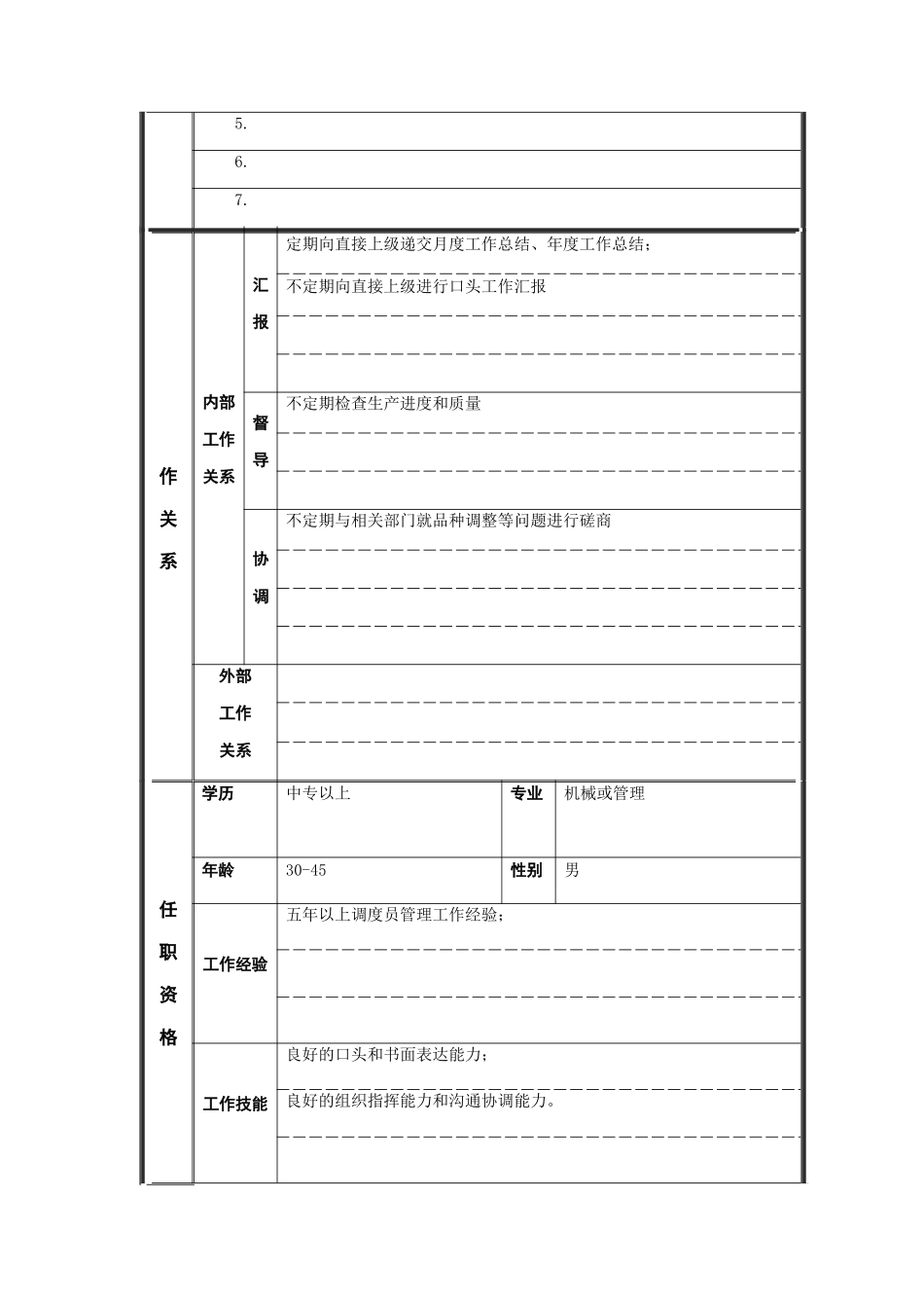 江动股份-多缸机调度职位说明书_第2页