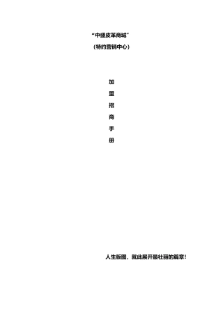 江苏某千亩商业项目招商手册范本