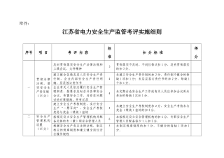 江苏省电力安全生产监管考评实施细则