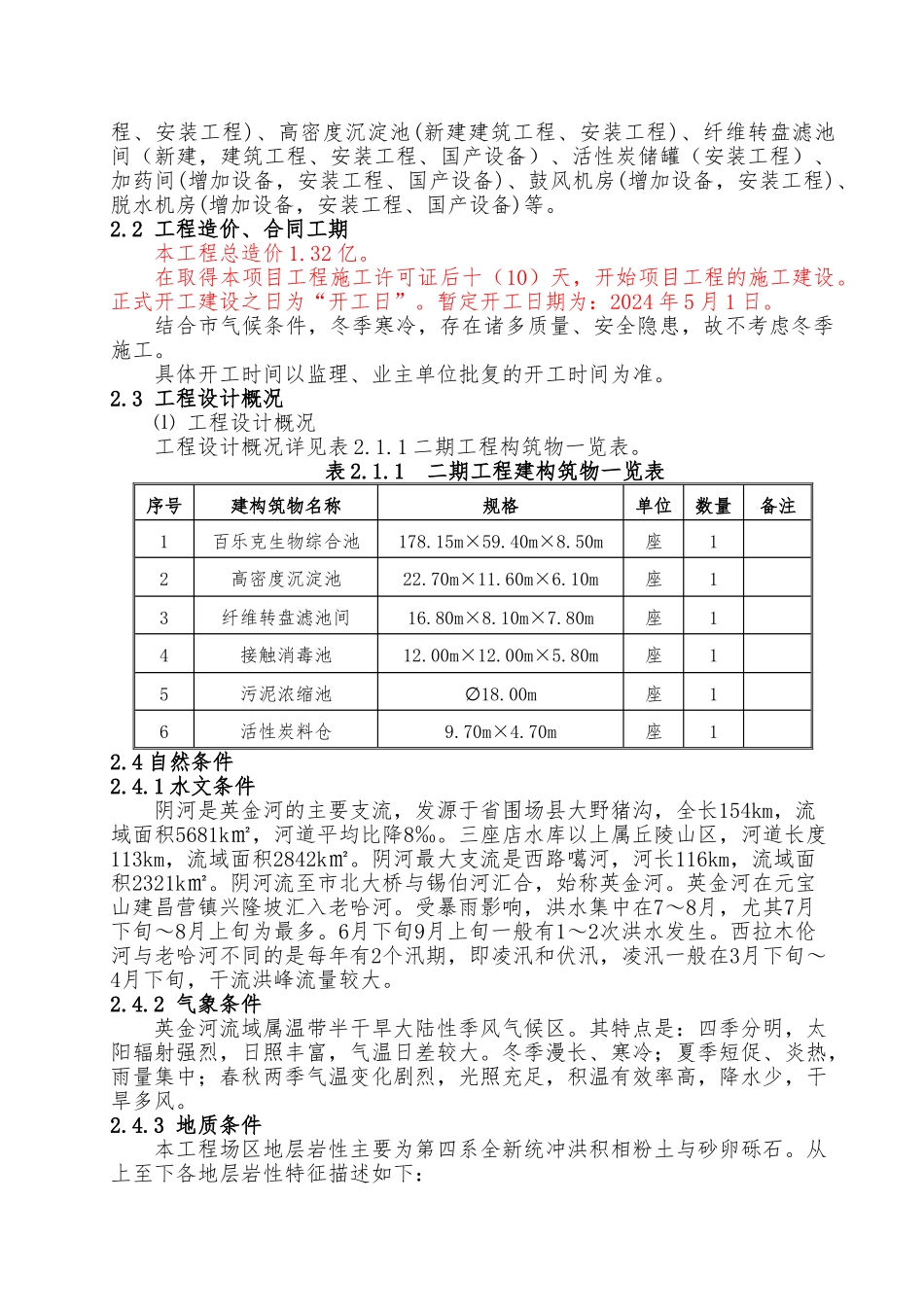 污水处理厂实施性工程施工设计方案_第2页