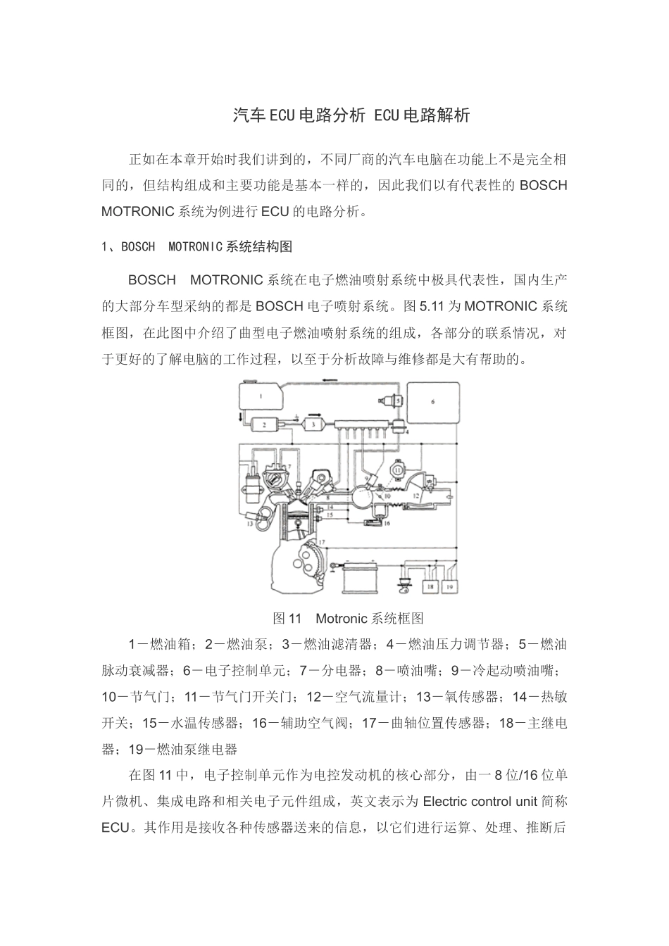 汽车ECU电路分析 ECU电路解析_第1页