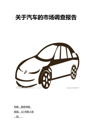 汽车市场调查报告
