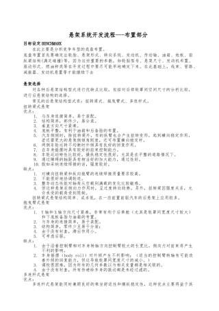 汽车悬架系统开发布置流程图