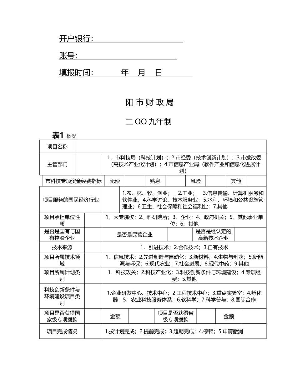 沈阳市科技专项资金决算报表大全_第2页