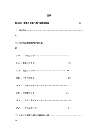 沿江风光带户外广告调查报告