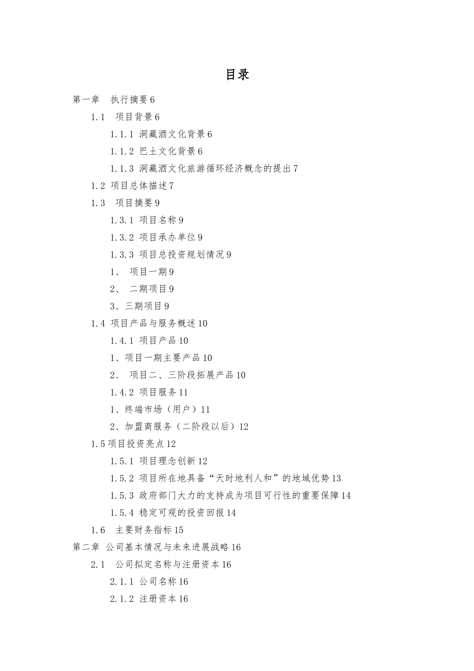 洞藏酒项目商业实施计划书_第1页