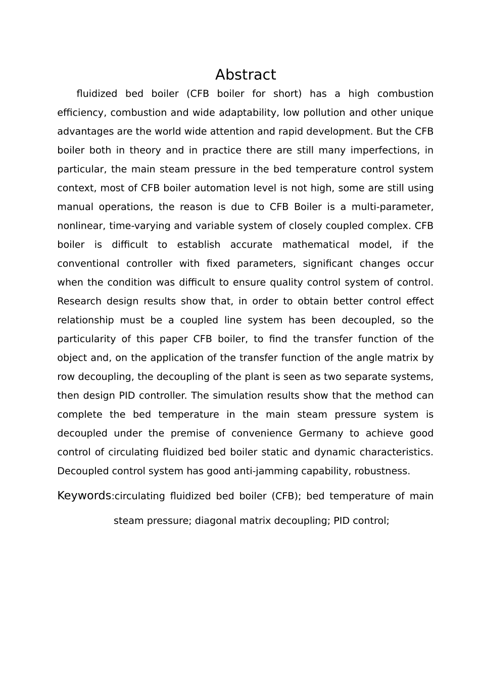 流化床锅炉床温主汽压控制系统的设计与仿真毕业设计正文_第3页