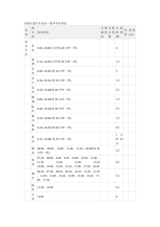 济南汽车时刻最新版