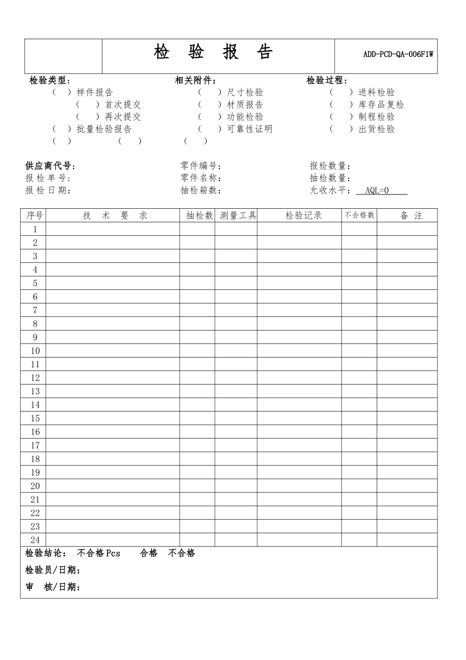 浙江某工业公司供应商质量手册范本_第1页