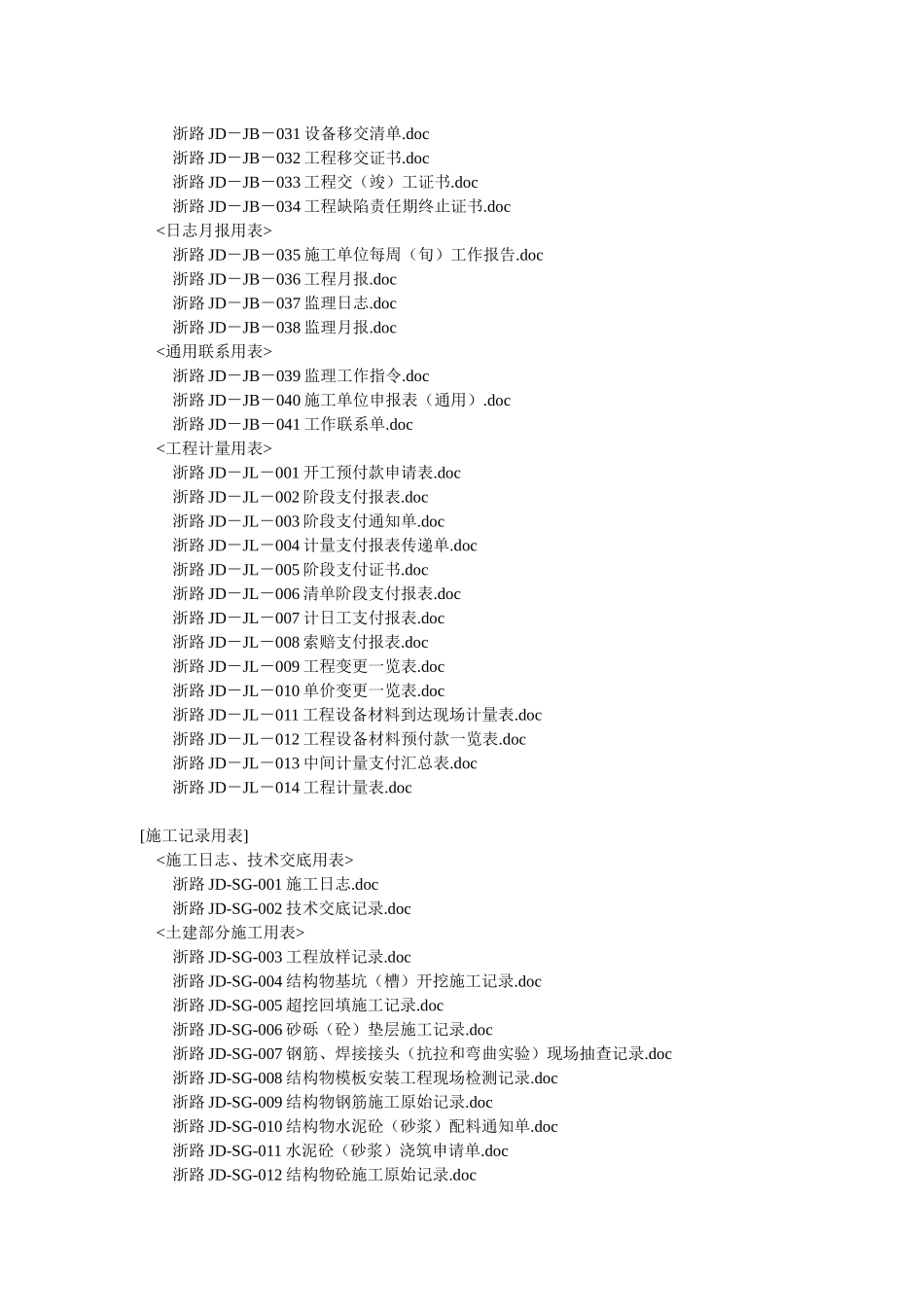 浙江省公路机电工程施工统一用表v10表格体系_第2页