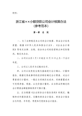 浙江省某小额贷款公司