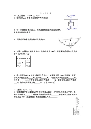 浮力的五种计算方法-01中、难