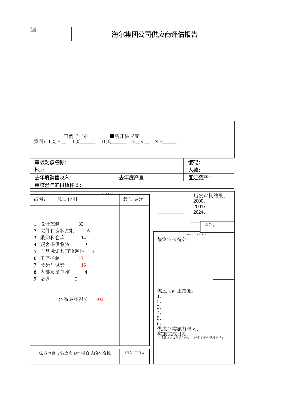 海尔供应商质量体系评审报告_第2页