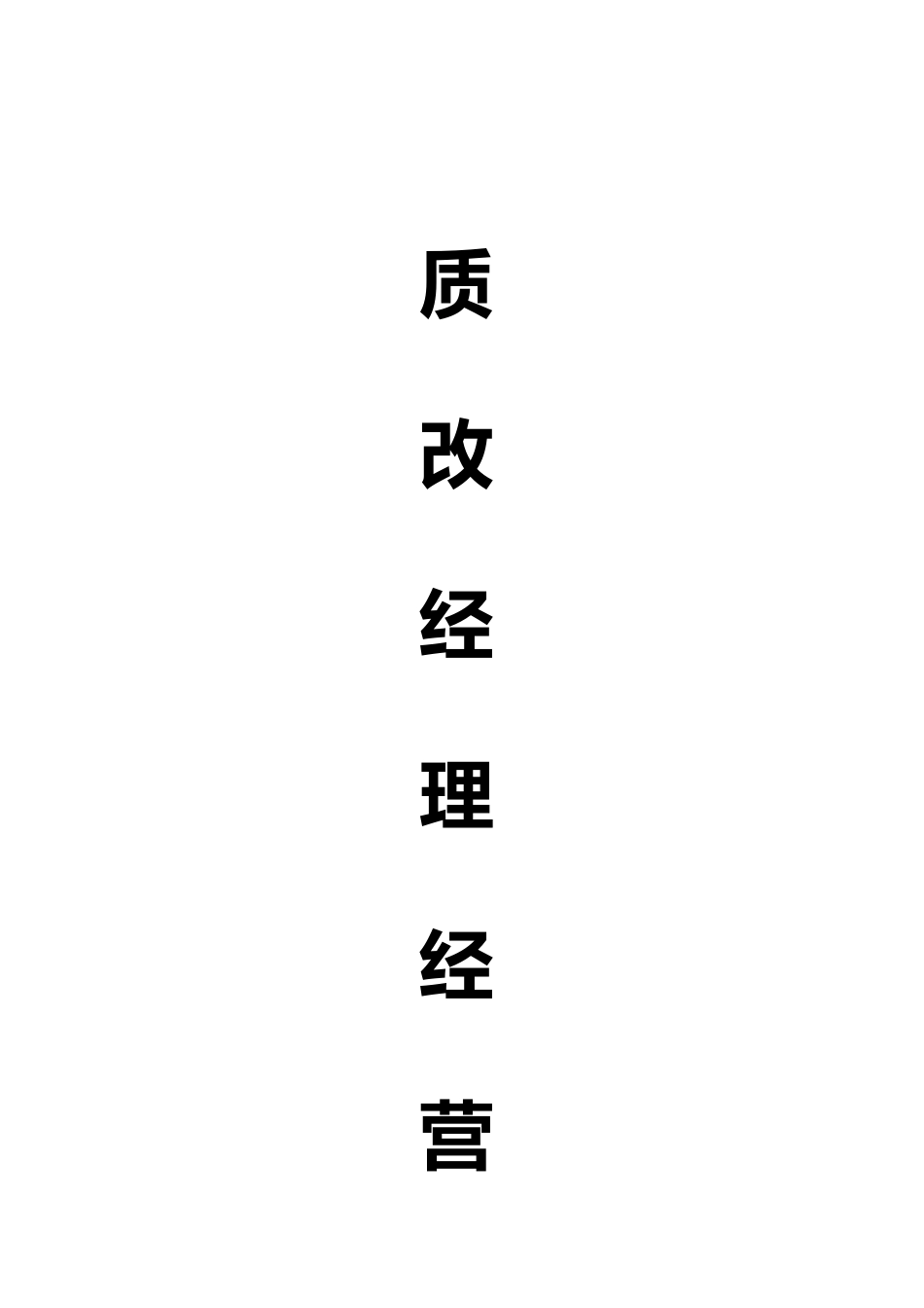 海尔集团质改经理经营管理手册范本_第1页