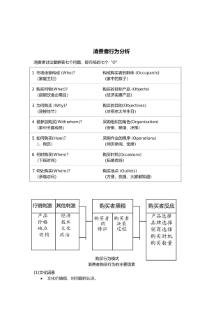 消费者行为研究分析报告