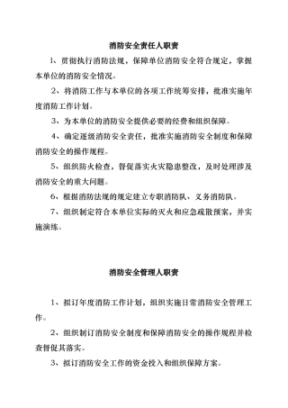 消防安全责任人管理人职责与制度况