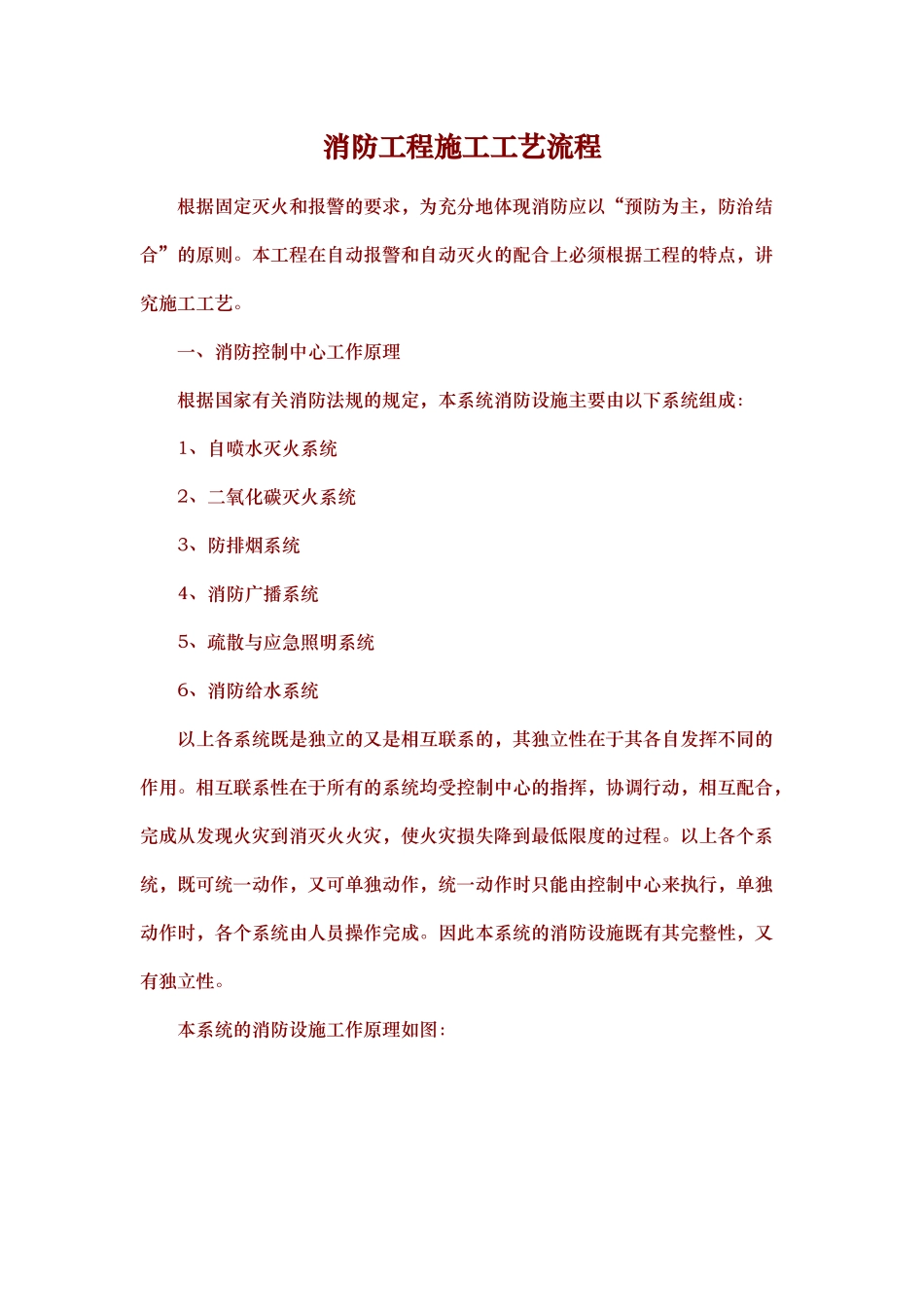 消防工程施工工艺的设计流程图_第1页