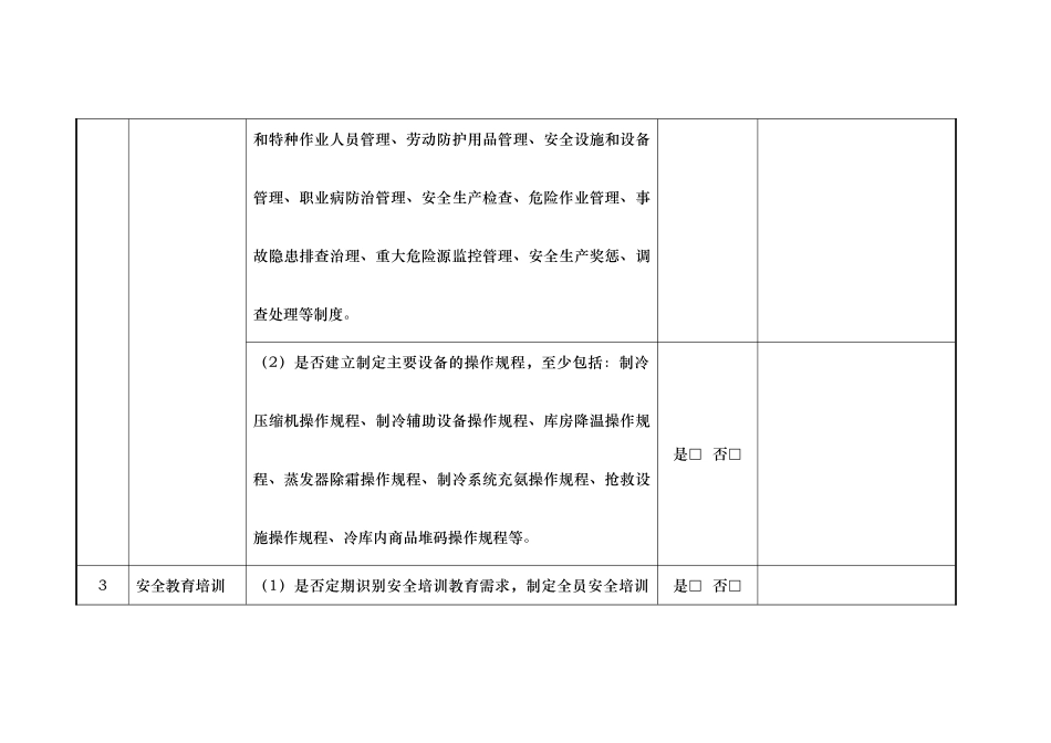 涉氨制冷企业检查表_第2页