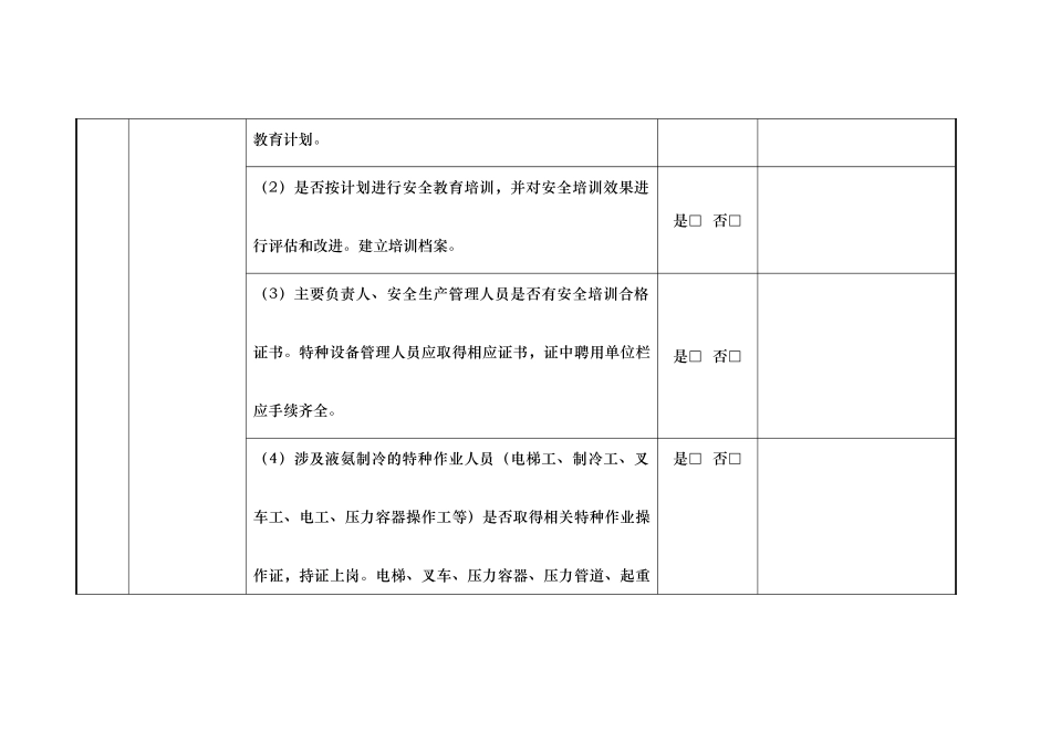 涉氨制冷企业检查表_第3页