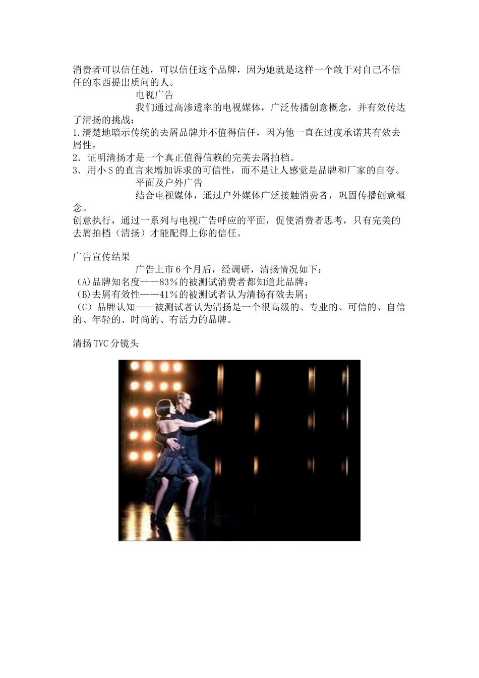 清扬《小S完美拍档篇》创意策略案_第3页