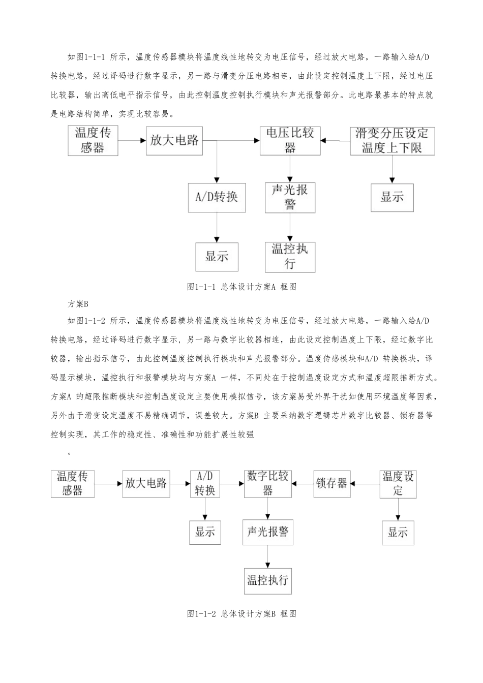 温度测量与控制电路课程设计报告书_第3页