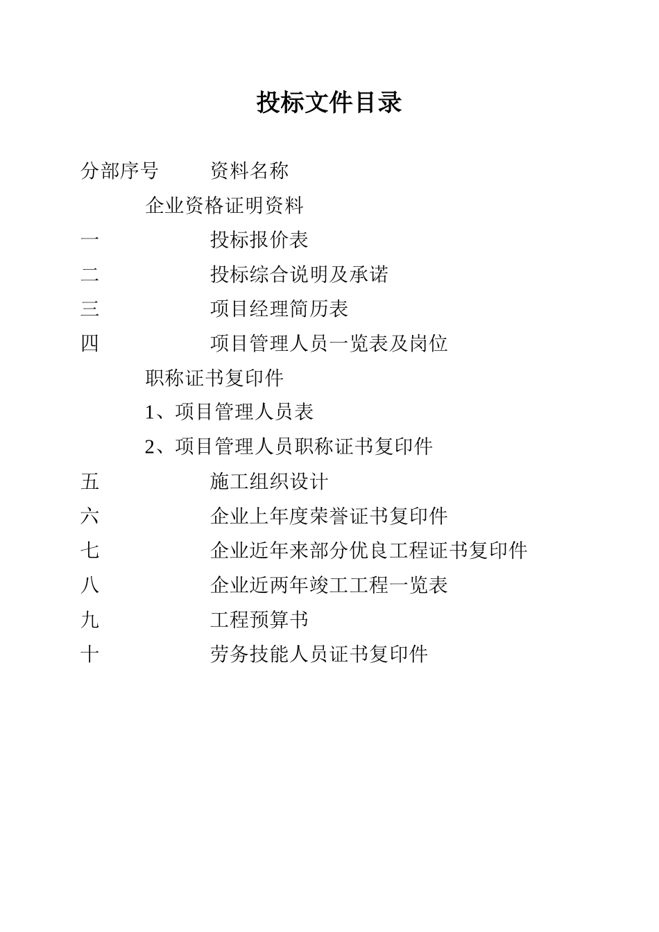湖北宇济房地产文化广场工程投标书_第3页