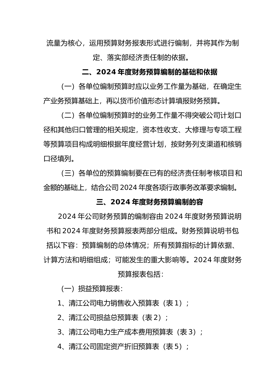 湖北某电力公司财务预算管理制度_第2页