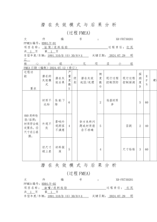 潜在失效模式与后果分析报告文案