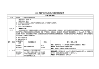 火灾应急处置预案演练脚本