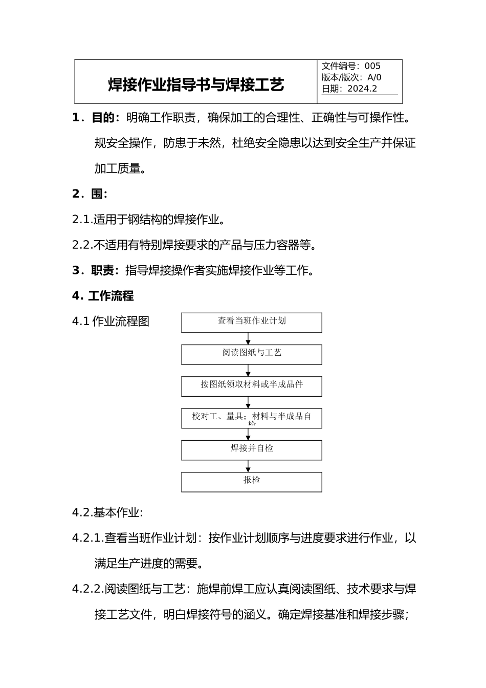 焊接作业指导书与焊接工艺_第1页